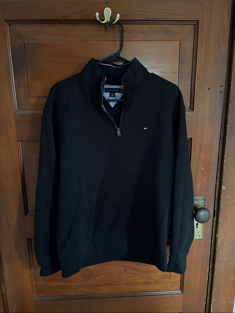 Tommy Hilfiger Men’s Black Half-Zip Pullover Sweater